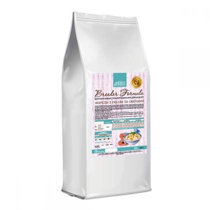 Home Food Breeder Formula Гипоалергенный корм для щенков крупных пород форель с рисом и овощами