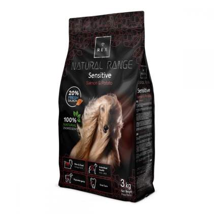 Rex Natural Range Sensitive Salmon & Potato Сухий корм з лососем і картоплею для собак з чутливим травленням