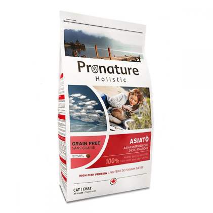 Pronature Holistic Asiato Беззерновой холистик корм для котов с рыбой сиг и папайей