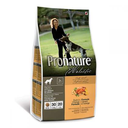 Pronature Holistic Adult Duck&Orange Cухой беззерновbй холістік корм для собак з качкою і апельсинами
