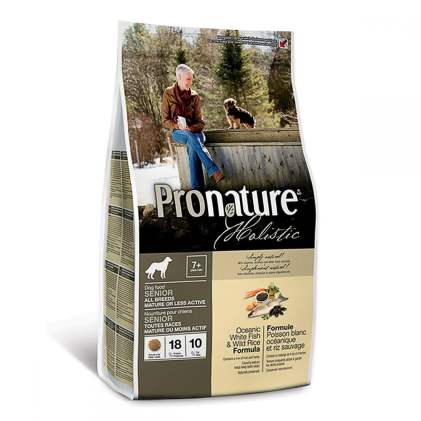 Pronature Holistic Senior Oceanic White Fish&Wild Rice Cухой холістик корм для літніх собак з океанічною білою рибою і диким рисом