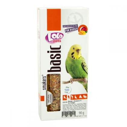 LoLo Pets Smakers Budgie Лакомства для волнистых попугаев с манго