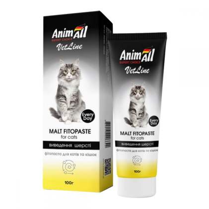 AnimAll VetLine Malt Fitopaste Фитопаста для выведения шерсти у кошек