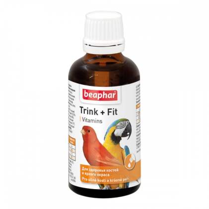 Beaphar Trink + Fit Vitamins Вітаміни для здоров'я кісток і яскравого забарвлення пір’я птахів