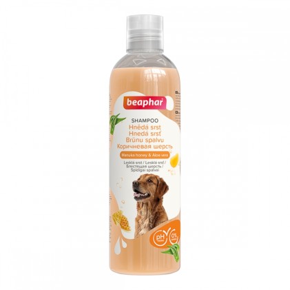 Beaphar Shampoo Manuka Honey & Aloe Vera Шампунь с медом Манука и Алоэ Вера для собак с коричневой и рыжей шерстью