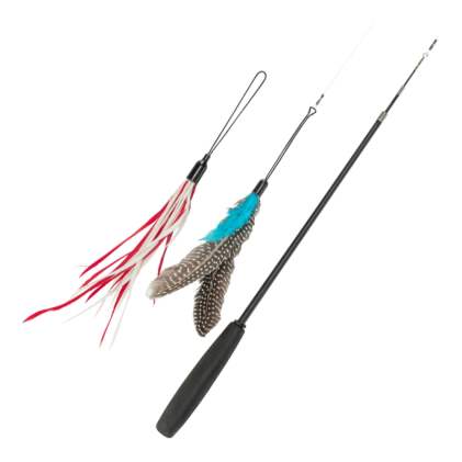 Trixie 45763 Іграшка для котів Вудка телескопічна з 2-ма іграшками