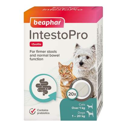 Beaphar IntestoPro Small Dogs & Cats Таблетки от расстройств пищеварения для кошек и собак до 20 кг