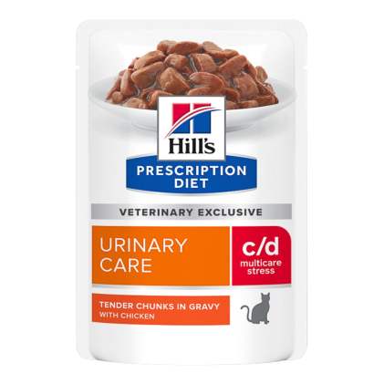 Hills Prescription Diet Urinary Care C/D Multicare Stress Chicken (Пауч) Лікарські консерви з куркою для профілактики циститу та мкб у кішок