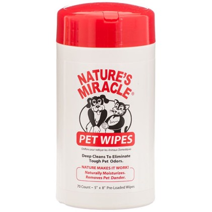 Nature's Miracle PET WIPES вологі Очищаючі серветки для собак і кішок