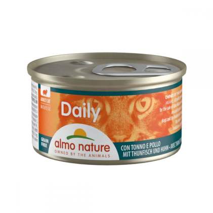 Almo Nature Daily Mousse Консерви для кішок Мус з тунцем і куркою