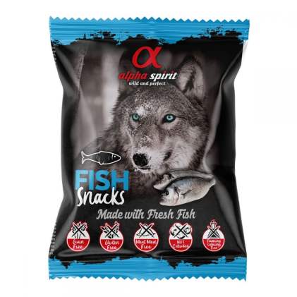 Alpha Spirit Snacks Полувлажные лакомства для собак с рыбой