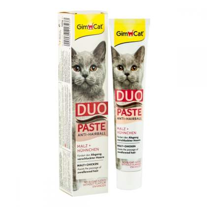 GimCat Anti-Hairball Duo-Paste Паста для вывода шерсти у кошек с курицей и солодом