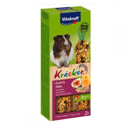 Vitakraft Kracker Frucht &amp; Flakes Ласощі для морських свинок із фруктами та пластівцями