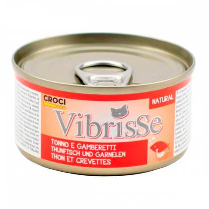 Vibrisse tuna & shrimp Консерви для кішок з тунцем та креветками