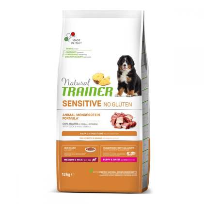Trainer Natural Sensitive Puppy & Junior Medium & Maxi Duck Сухий корм для цуценят середніх і великих порід з чутливим травленням (качка)