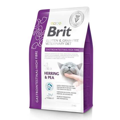 Brit GF Veterinary Diet Cat Gastrointestinal High Fibre Лечебный корм для кошек с повышенным содержанием клетчатки с сельдью