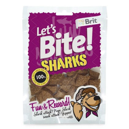 Brit Let’s Bite Sharks Лакомства для собак с лососем