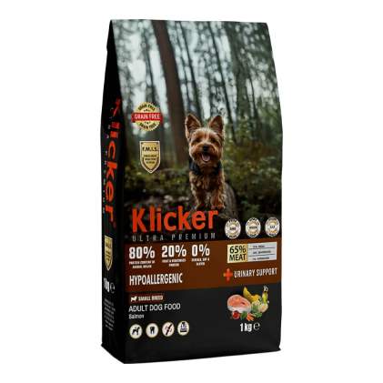 Klicker Hypoallergenic Small Breed Adult Dog Salmon Сухий холістик беззерновий гіпоалергенний корм для собак дрібних порід