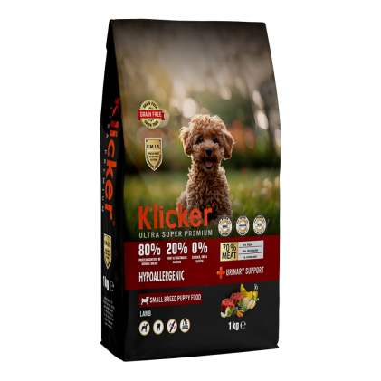 Klicker Hypoallergenic Small Breed Puppy Lamb Сухий холістик беззерновий гіпоалергенний корм для цуценят дрібних порід з ягням