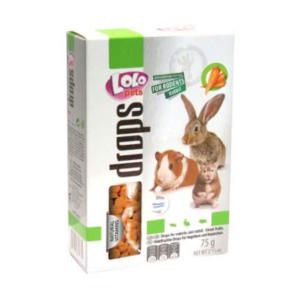 Lolo Pets Drops for RODENTS Дропсы морковные для грызунов и кролика