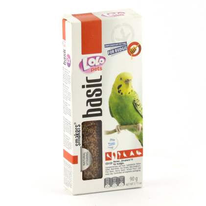 LoLo Pets Smakers BUDGIE Лакомства для волнистых попугаев с медом