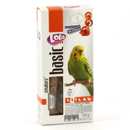LoLo Pets Smakers BUDGIE Ласощі для хвилястих папуг 3в1
