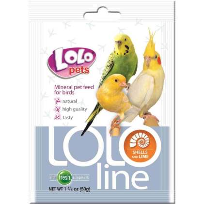 Lolo Pets LoloLine Shell & Lime Кормовая добавка для птиц Ракушки и Кальций