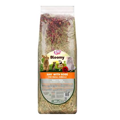 LoLo Pets Bloomy Hay With Rose For Small Animals Сено для грызунов с лепестками Роз