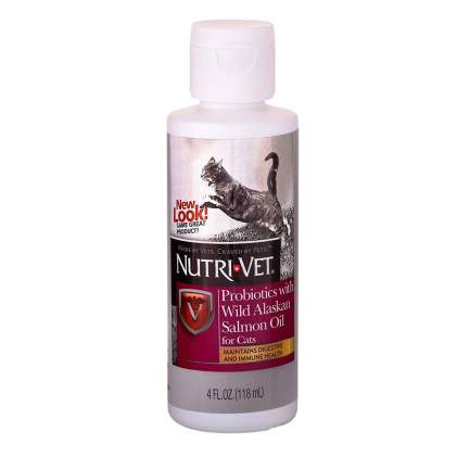Nutri Vet Probiotics Wild Alaskan Salmon Oil Пробиотики с маслом лосося для кошек