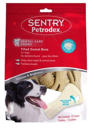 Sentry Petrodex Dental Care Chews Косточки с адгезивной зубной пастой для собак