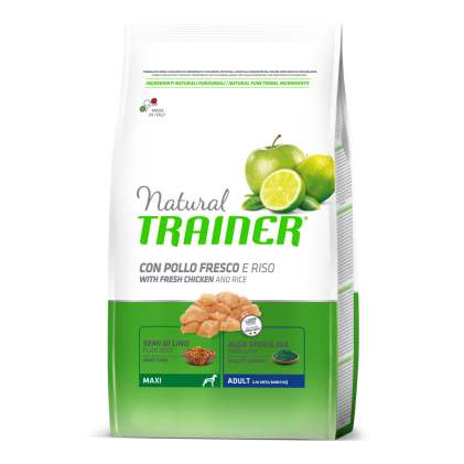 Trainer Natural Adult MAXI With Chicken Rice and Aloe Vera Сухий корм для собак з куркою, рисом і алоє вера