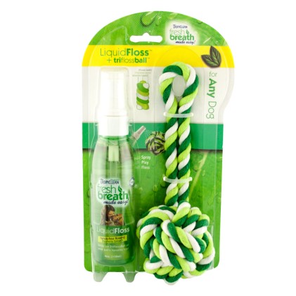 TropiClean Liquid Floss + Rope Ball Набір для гігієни порожнини рота дрібних порід