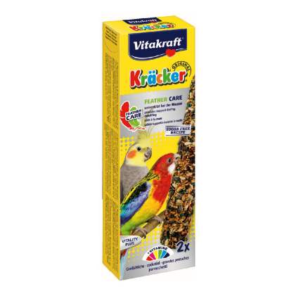 Vitakraft Kracker Feather Care Ласощі для середніх папуг в період линьки