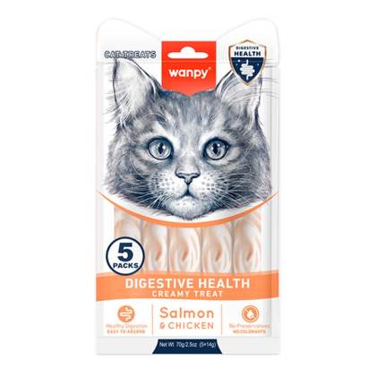 Wanpy Functional Creamy Lickable Treat Digestive Health Функціональні рідкі ласощі для кішок із чутливим травленням